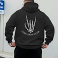 Cool Dads Club Skeleton Rock Pocket Fathers Day Rocker Hand Men's Hoodie Back Print