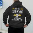 Cool Electrician For Men Dad Professional Electrician Men's Hoodie Back Print