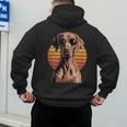 Cool Retro Vizsla Dog Mom Dad Vintage Pet Lovers Men's Hoodie Back Print