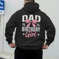 Coquette Pink Bow Men Dad Of The Birthday Girl Men's Hoodie Back Print