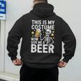 This Is My Costume Give Me A Beer Shirt Men Dad Halloween Men's Hoodie Back Print