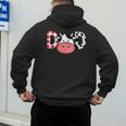 Cow Mom Or Dad Birthday Farm Birthday Party Men's Hoodie Back Print
