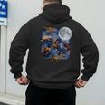 Crested Gecko Moon Retro Reptile Mom Dad Breeder Lover Men's Hoodie Back Print