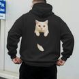 Cute Cat Pocket Cat Mom Cat Dad Cat Lover Men's Hoodie Back Print