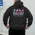 Cute Daddy Saurus Dad Dinosaur Birthday Boy Girl Family Men's Hoodie Back Print