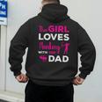 Cute Girls Hunting Dad Daughter Hunting Buddy Hunter Men's Hoodie Back Print