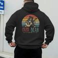 Cute Papa Bear Vintage Father's Day Retro Dad Guitar Men's Hoodie Back Print