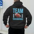 Cute Team Touchdowns Gender Reveal For Mom And Dad Men's Hoodie Back Print