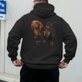 Dachshund Shirt Doxie Mom Dad Love Wiener Dog Puppy Cute Tee Men's Hoodie Back Print