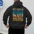 My Dad Is 40 And Still Awesome 40th Birthday Vintage Retro Men's Hoodie Back Print