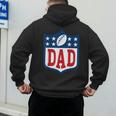 Dad American Football Happy Birthday Family Matching Retro Men's Hoodie Back Print Dad American Football Happy Birthday Family Matching Retro Men's Hoodie Back Print