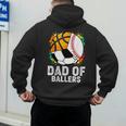 Dad Of Ballers Baseball Soccer Basketball Dad Men's Hoodie Back Print