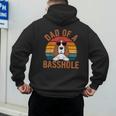 Dad Of a Basshole Basset Hound Owner Men's Hoodie Back Print