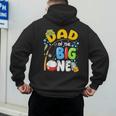 Dad Of The Big One Fishing Birthday Boy Family Party Men's Hoodie Back Print