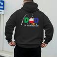 Dad Of The Big One Fishing Boy First Birthday Ofishally Men's Hoodie Back Print