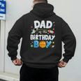 Dad Of The Birthday Boy Astronaut Family Space Planets Men's Hoodie Back Print