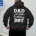 Dad Of The Birthday Boy Baseball Bday Family Men's Hoodie Back Print
