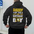 Dad Of The Birthday Boy Construction Theme Party Matching Men's Hoodie Back Print