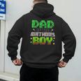 Dad Of The Birthday Boy Family Gaming Pixel Birthday Party Men's Hoodie Back Print