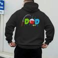 Dad Of The Birthday Boy Birthday Fishing Family Men's Hoodie Back Print