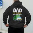 Dad Of The Birthday Boy Garbage Truck Birthday Party Men's Hoodie Back Print