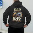 Dad Of The Birthday Boy Monster Truck Family Matching Party Men's Hoodie Back Print