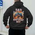 Dad Of The Birthday Boy Monster Truck Birthday Men's Hoodie Back Print