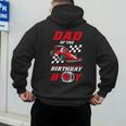 Dad Of The Birthday Boy Pit Crew Race Car Matching Family Men's Hoodie Back Print Dad Of The Birthday Boy Pit Crew Race Car Matching Family Men's Hoodie Back Print