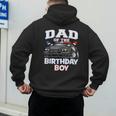 Dad Of The Birthday Boy Policeman Officer Party Men's Hoodie Back Print