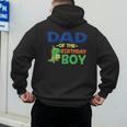 Dad Of The Birthday For Boy Saurus Rex Dinosaur Party Men's Hoodie Back Print