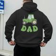 Dad Of The Birthday Boy Tractor Farm Trucks Family Party Men's Hoodie Back Print