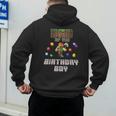 Dad Of The Birthday Boy Video Gamer Pixel Number Men's Hoodie Back Print