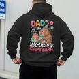 Dad Of The Birthday Capybara Boba Tea Girl Bday Party Family Men's Hoodie Back Print