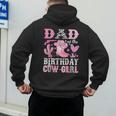 Dad Of The Birthday Cow-Girl Rodeo Cowgirl Bday Men's Hoodie Back Print
