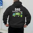 Dad Birthday Crew Garbage Truck Birthday Party T-Shirt Men's Hoodie Back Print