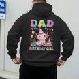 Dad Of The Birthday Girl Axolotl Bday Party Family Men's Hoodie Back Print