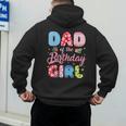 Dad Of The Birthday Girl Family Summer Beach Birthday Party Men's Hoodie Back Print