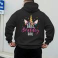 Dad Of The Birthday Girl Father Unicorn Birthday Small Men's Hoodie Back Print