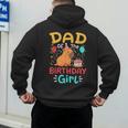 Dad Of The Birthday Girl Kids Cute Capybara Bday Family Men's Hoodie Back Print