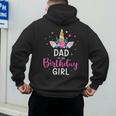 Dad Of The Birthday Girl Matching Family Unicorn Party Men's Hoodie Back Print