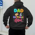 Dad Of The Birthday Girl Painting Art Birthday Girl Family Men's Hoodie Back Print