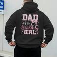 Dad Of The Birthday Girl Pink Bow Flower Birthday Girl Men's Hoodie Back Print
