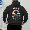 Dad Of The Birthday Girl Rainbow B-Day Matching Family Men's Hoodie Back Print