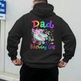 Dad Of The Birthday Girl Skater Roller Skate Family Party Men's Hoodie Back Print