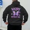 Dad Of The Birthday Girl Tie Dye Butterfly Birthday Family Men's Hoodie Back Print