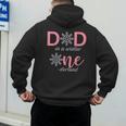 Dad Of The Birthday For Girl Winter Onederland 1st Birthday Men's Hoodie Back Print