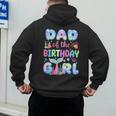 Dad Of The Birthday Mermaid Girl Family Matching Party Men's Hoodie Back Print
