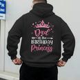 Dad Of The Birthday Princess Birthday Girl Kid Family Men's Hoodie Back Print