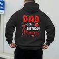 Dad Of The Birthday Princess Strawberry Theme Bday Party Men's Hoodie Back Print