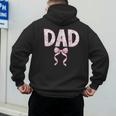 Dad Birthday Squad Matching Coquette Bow Family Party Men's Hoodie Back Print